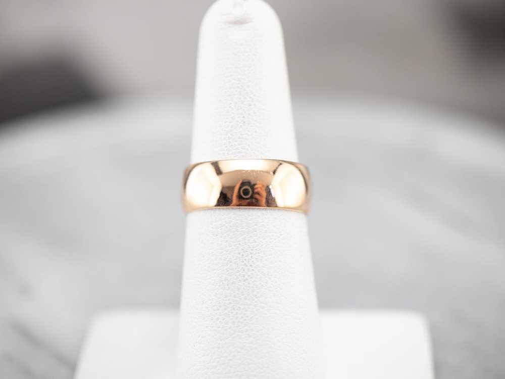 Unisex Antique Rose Gold Band - image 6