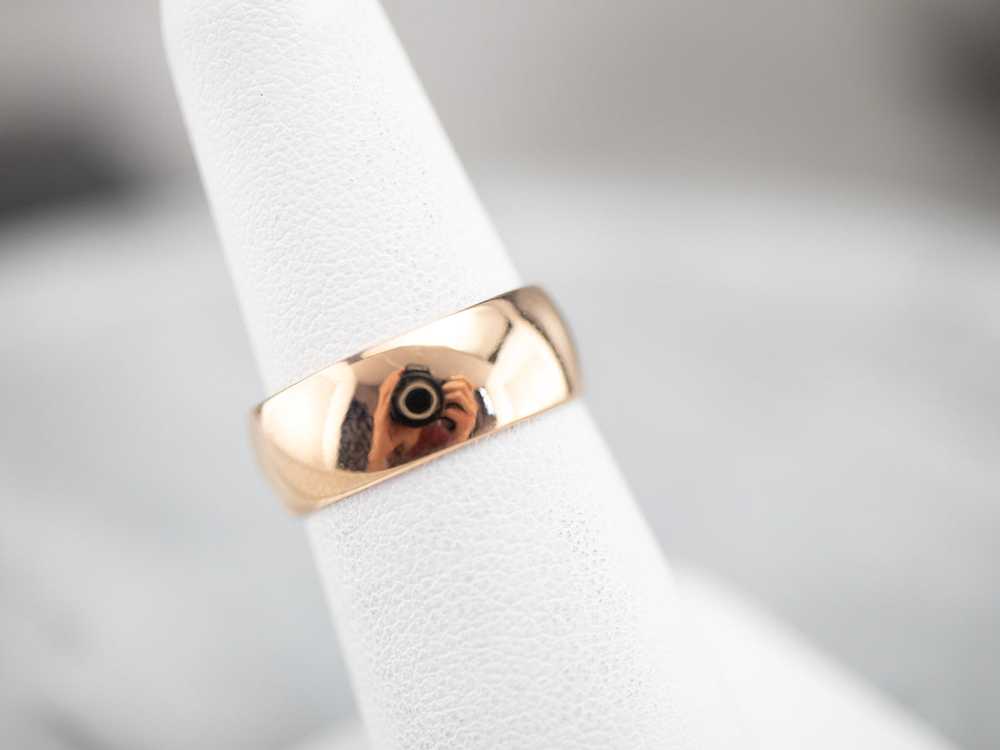 Unisex Antique Rose Gold Band - image 7