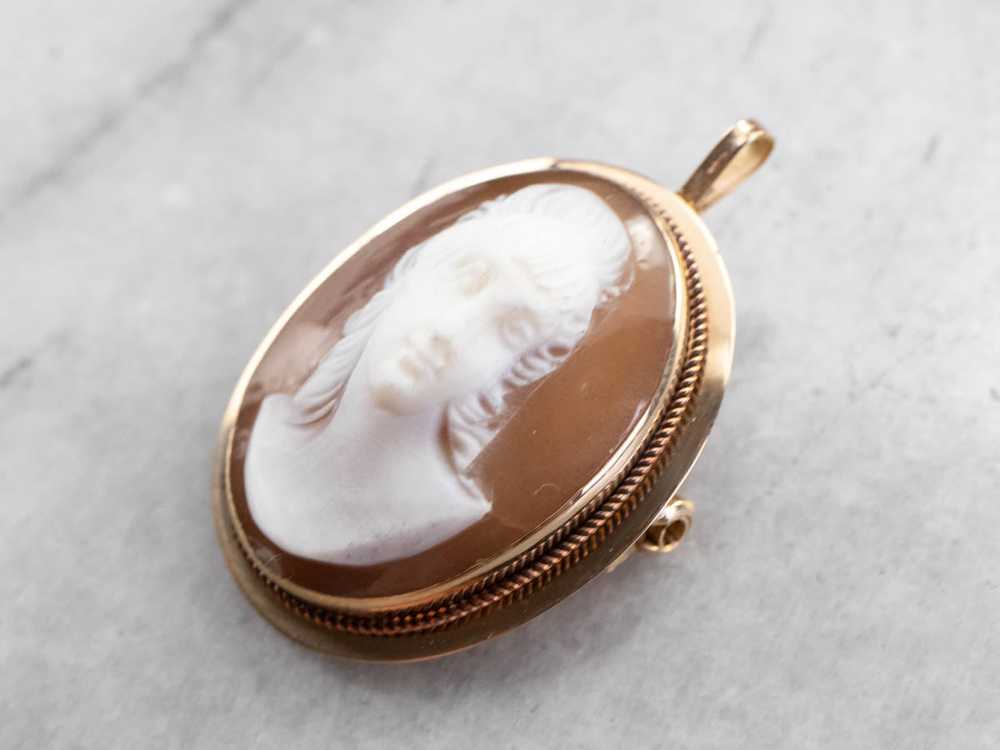 Mid Century Cameo Brooch or Pendant - image 2