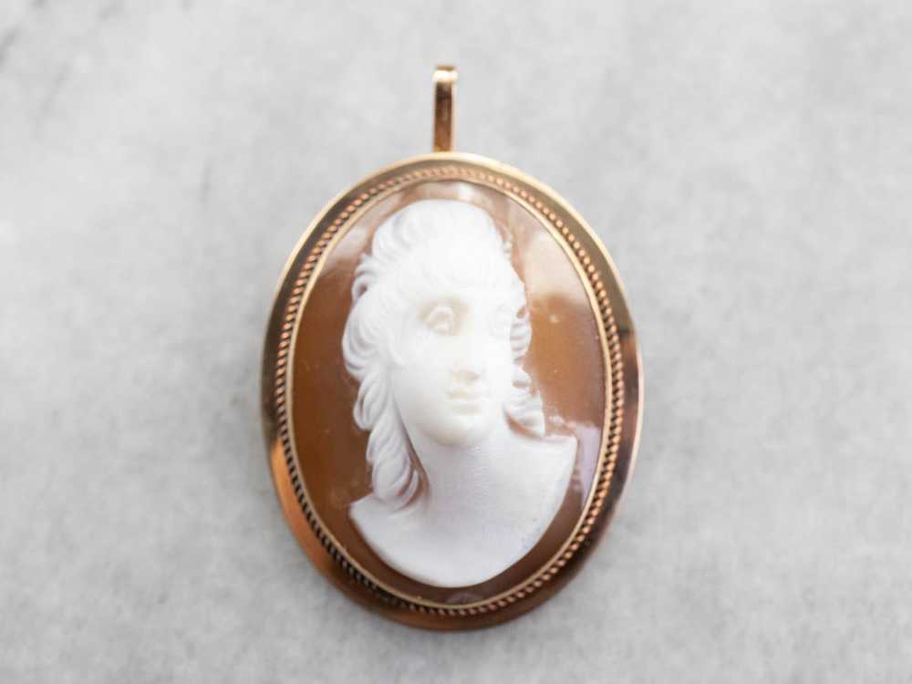 Mid Century Cameo Brooch or Pendant - image 3