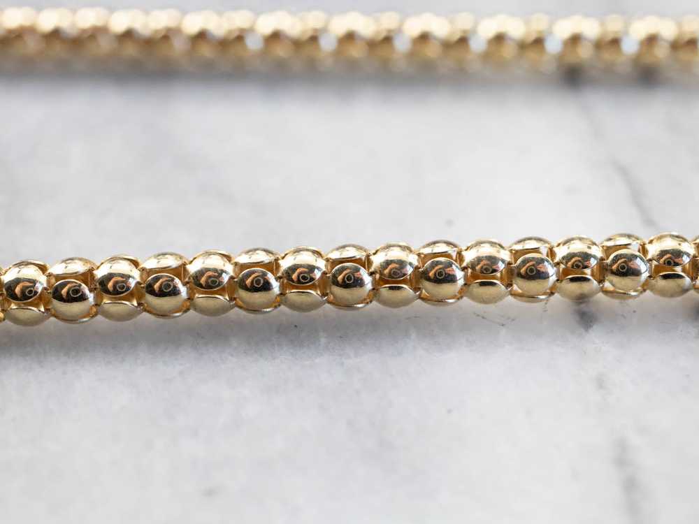 Long Yellow Gold Popcorn Chain - image 5