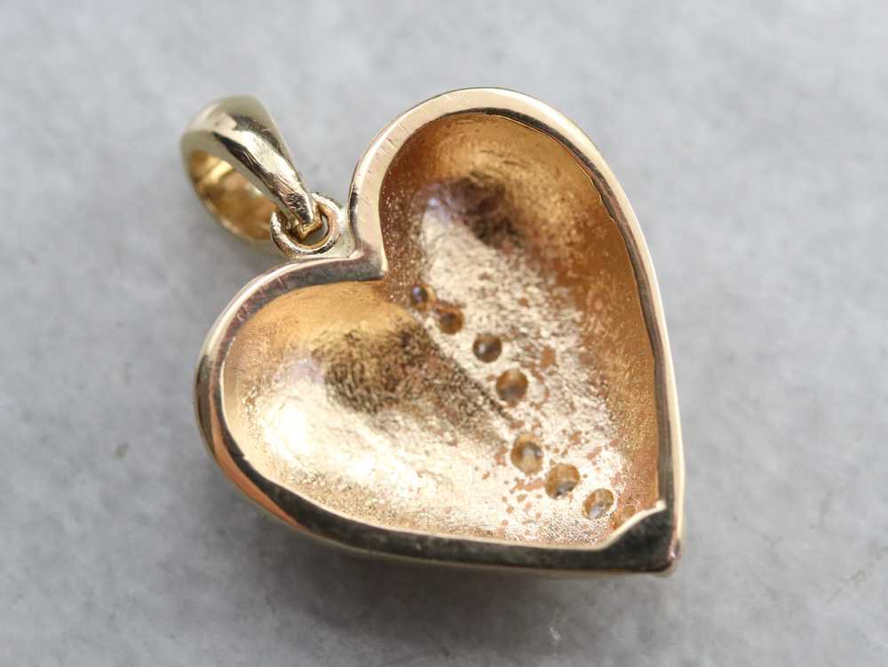 Diamond Heart Gold Pendant - image 3