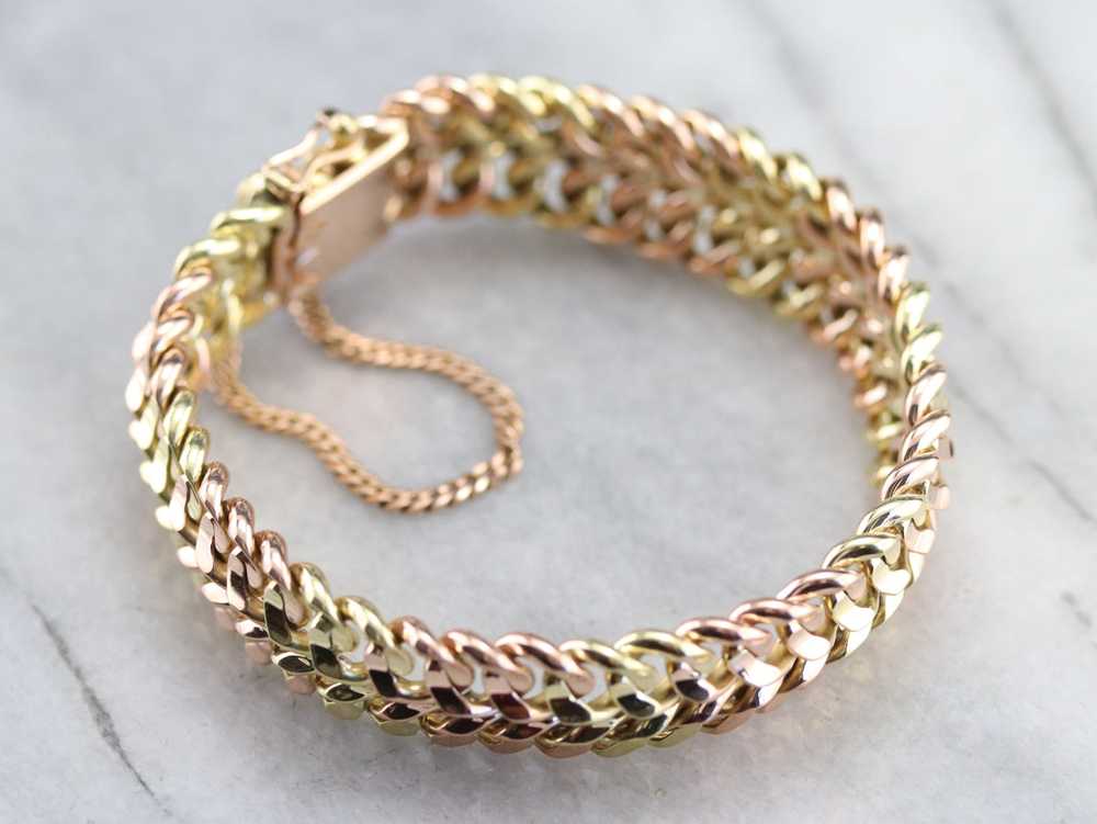 High Karat Gold Chain Link Bracelet - image 2