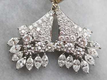 Modern Diamond Drop Earrings - image 1