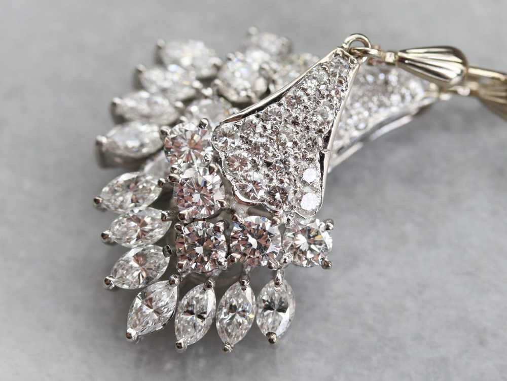 Modern Diamond Drop Earrings - image 2