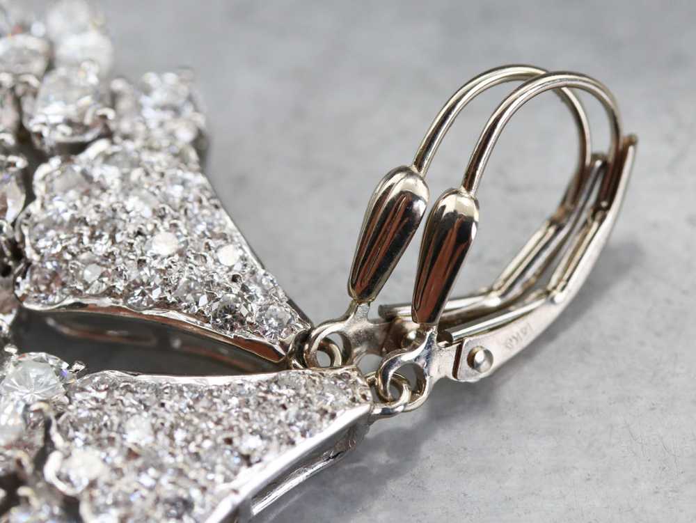 Modern Diamond Drop Earrings - image 4