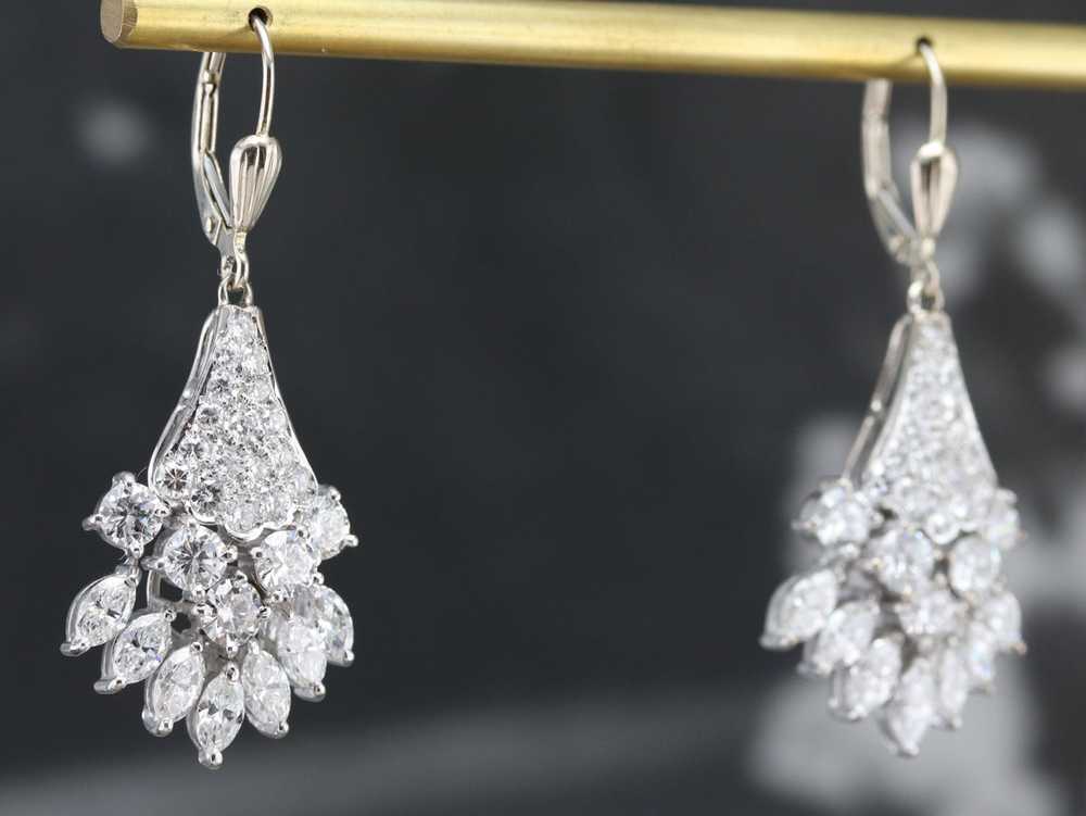 Modern Diamond Drop Earrings - image 8