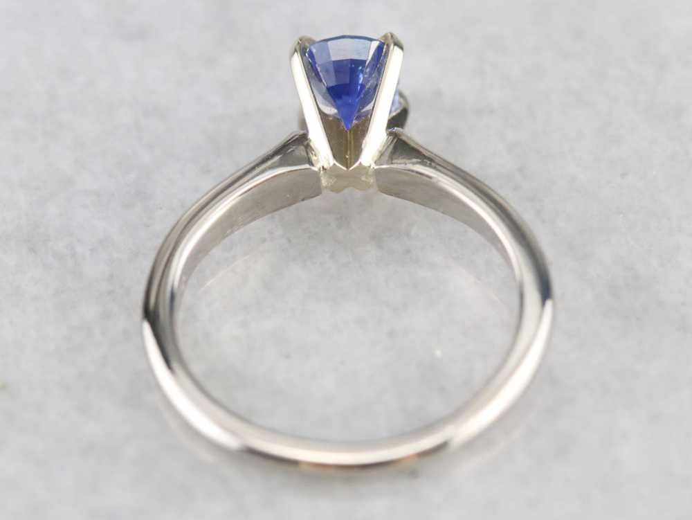 Sapphire Solitaire Engagement Ring - image 3