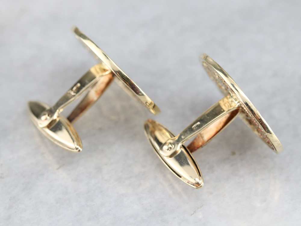 Vintage Gold Filigree Cufflinks - image 4