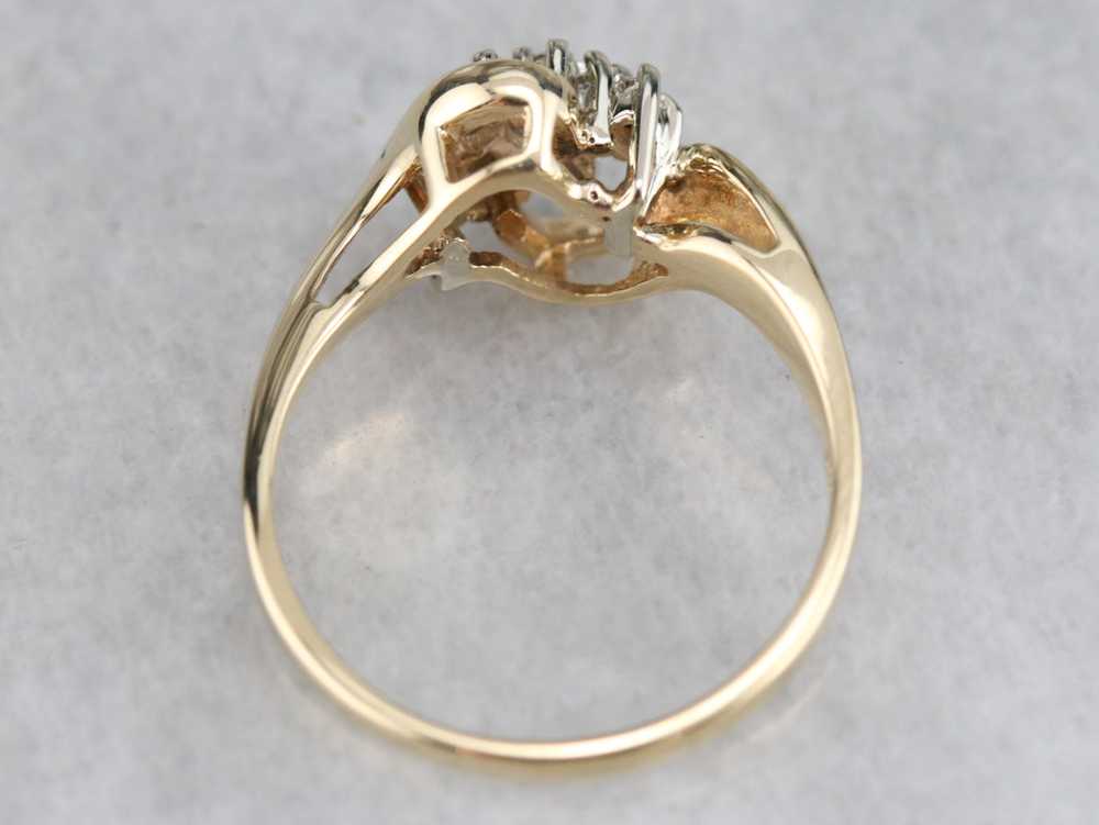 Gold Diamond Cluster Ring - image 3