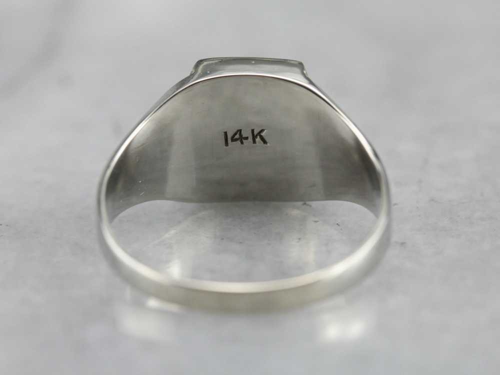 Unisex Mix Metal Signet Ring - image 3