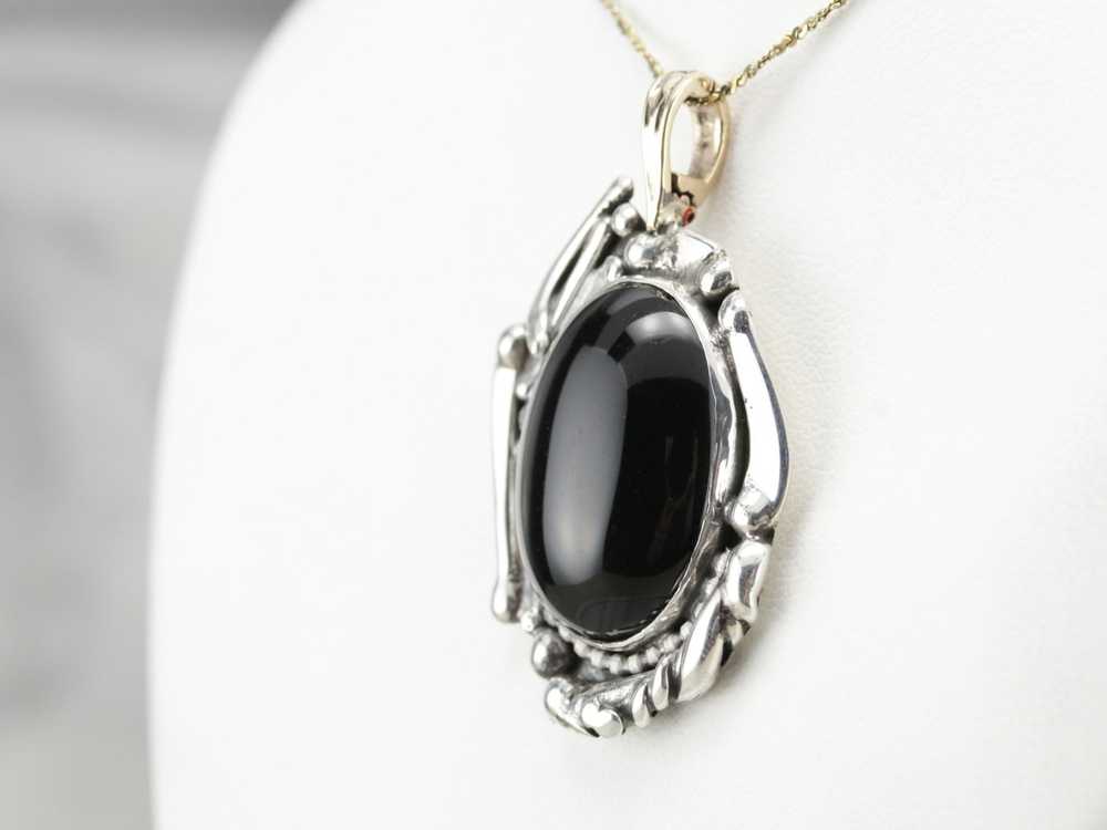 Mix Metal Black Onyx Pendant - image 4