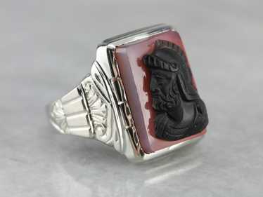 Men's Sardonyx Cameo Ring - image 1