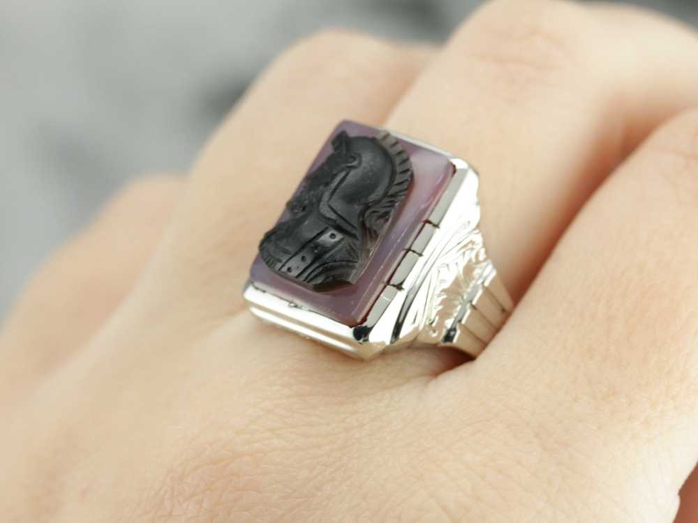 Men's Sardonyx Cameo Ring - image 5