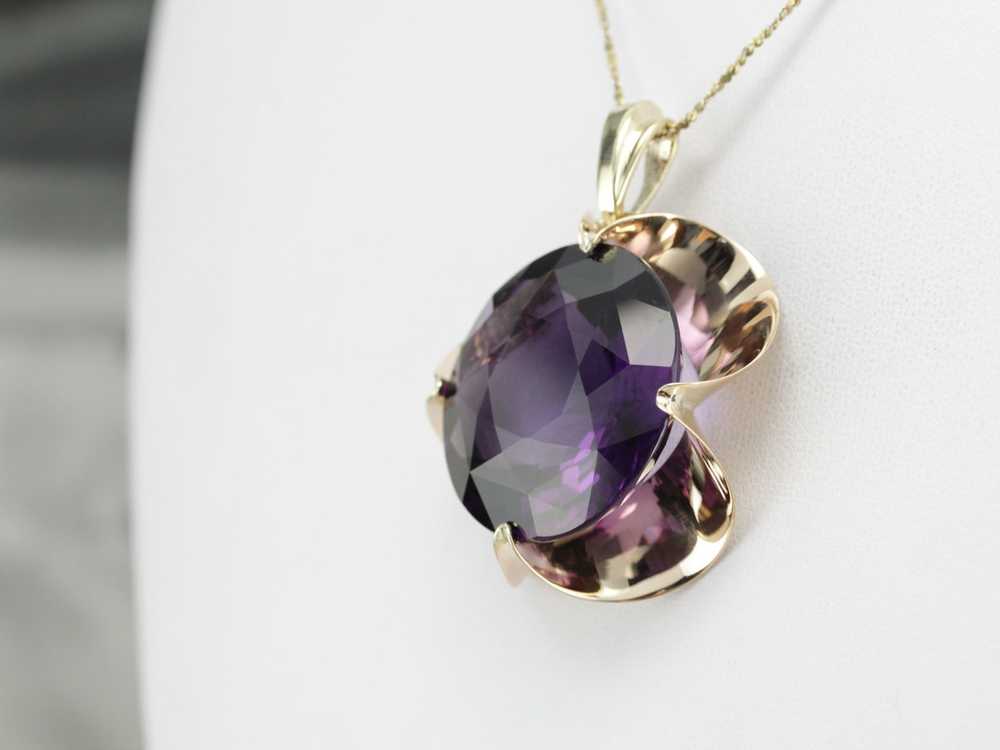 Oversized Amethyst Pendant - image 4