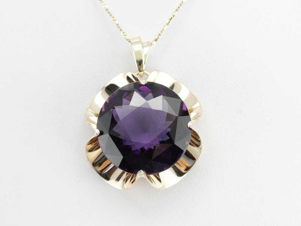 Oversized Amethyst Pendant - image 5