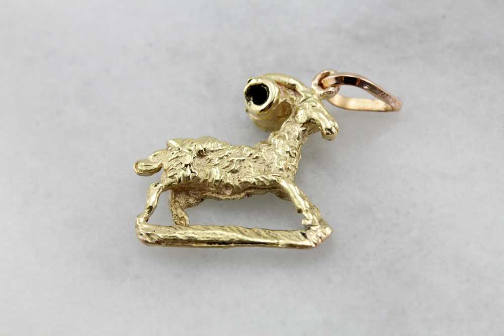 Aries, The Ram, Vintage Ram Layering Pendant or C… - image 3