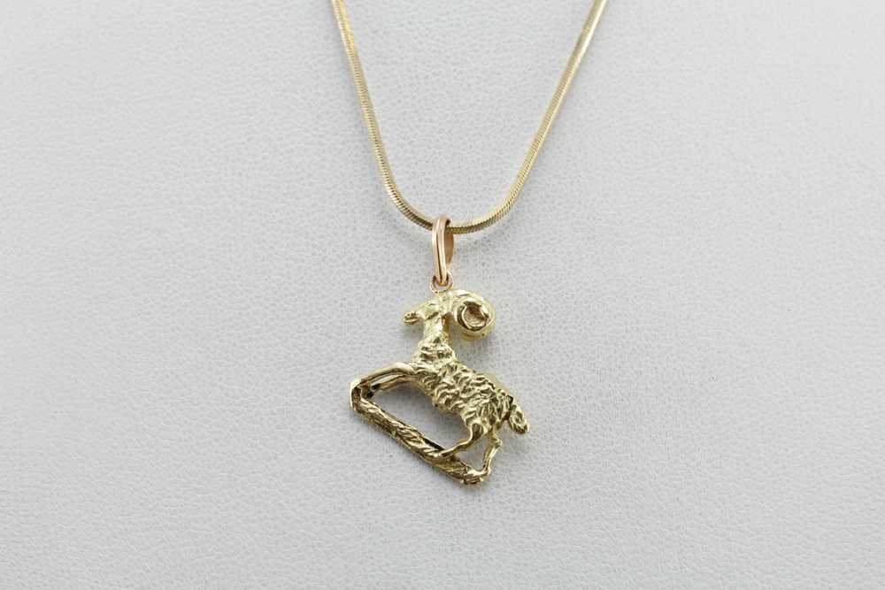 Aries, The Ram, Vintage Ram Layering Pendant or C… - image 5