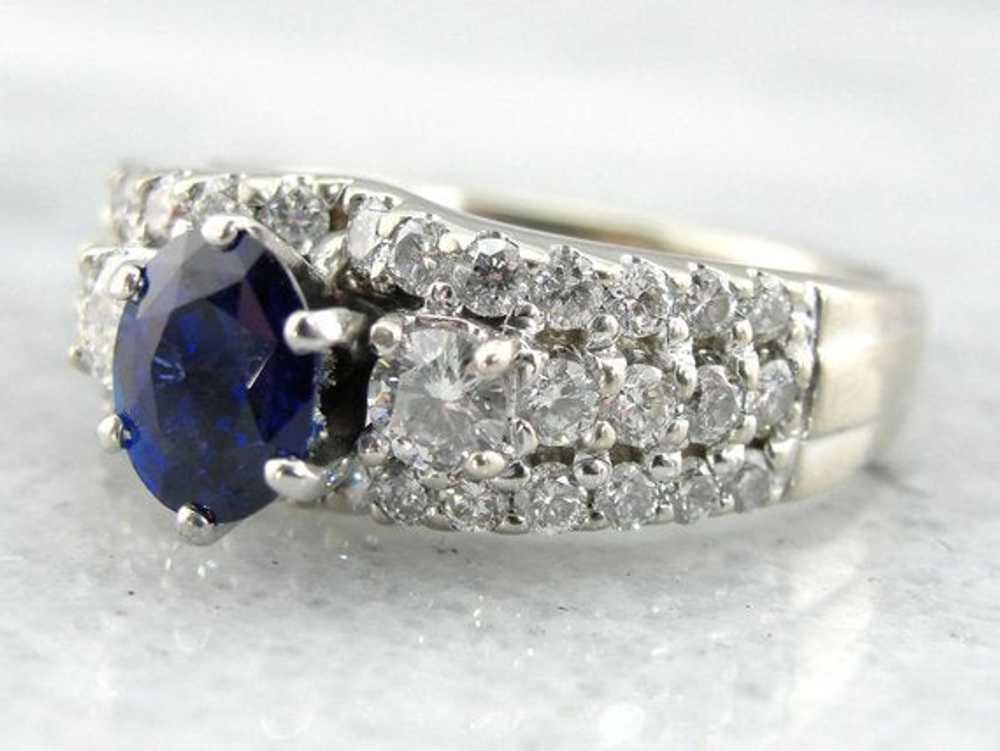 Ceylon Sapphire in Luxurious Engagement or Cockta… - image 1