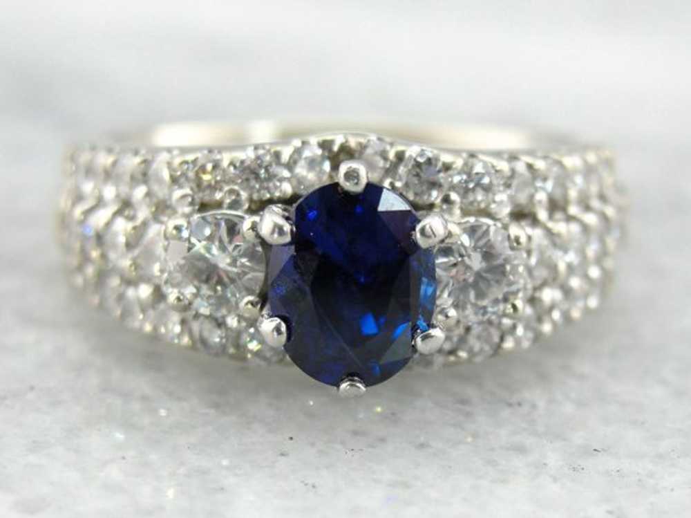 Ceylon Sapphire in Luxurious Engagement or Cockta… - image 2