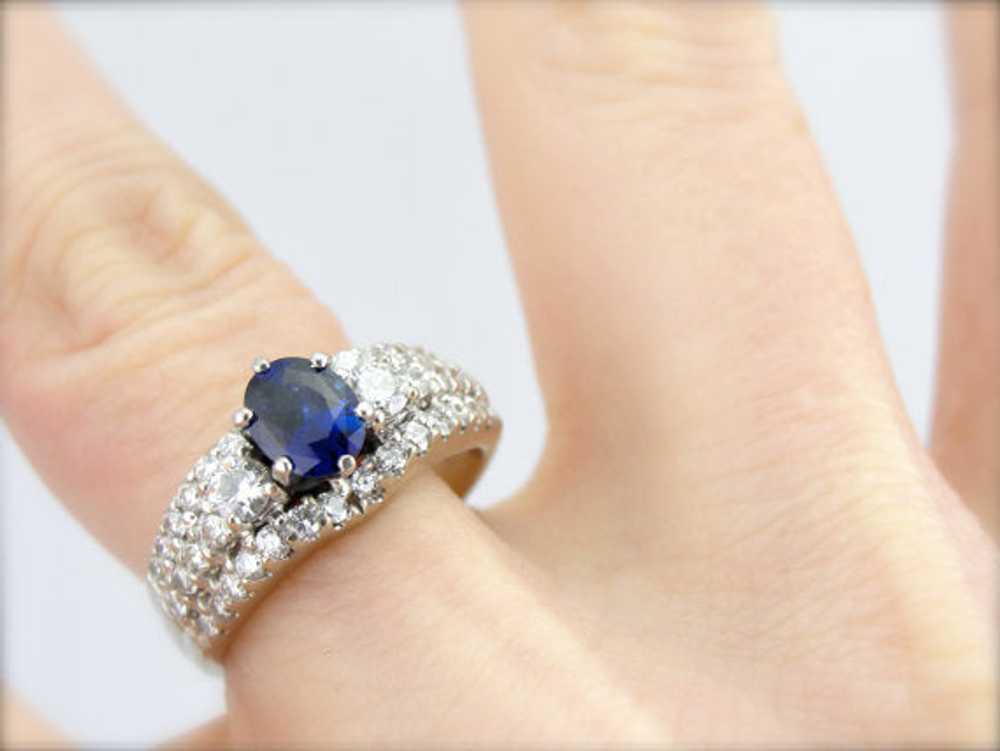 Ceylon Sapphire in Luxurious Engagement or Cockta… - image 5