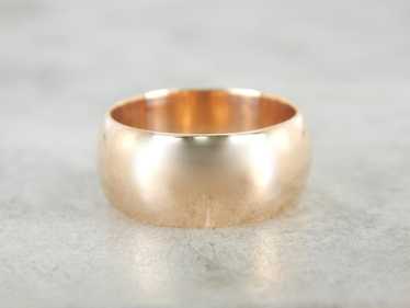 Antique Rose Gold Plain Unisex Band