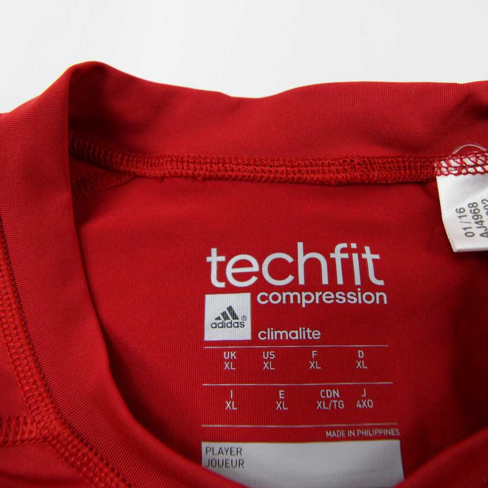 adidas Techfit Compression Top Men's Red Used - image 3