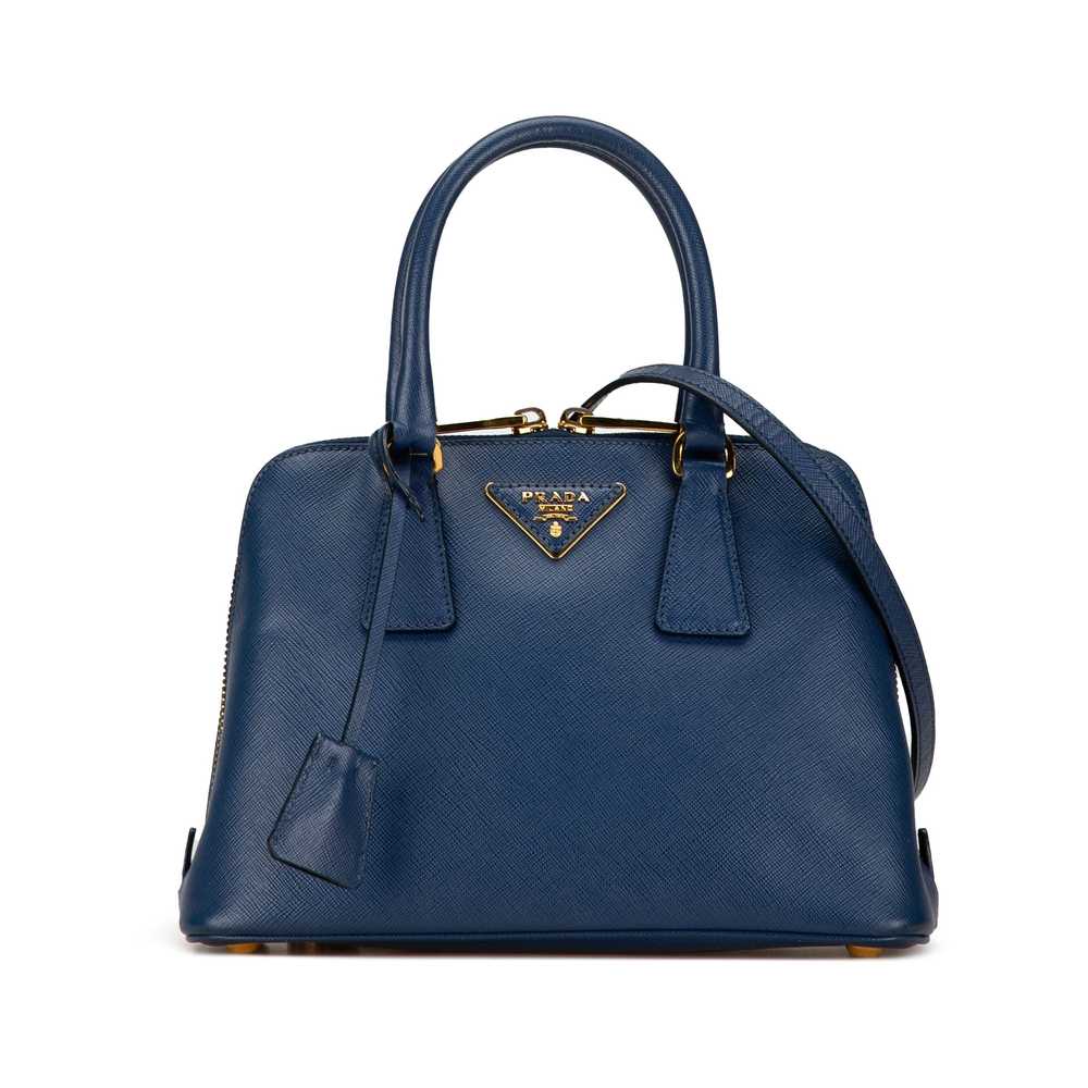 Blue Prada Small Saffiano Lux Promenade Satchel - image 1