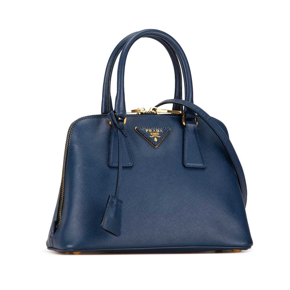 Blue Prada Small Saffiano Lux Promenade Satchel - image 2