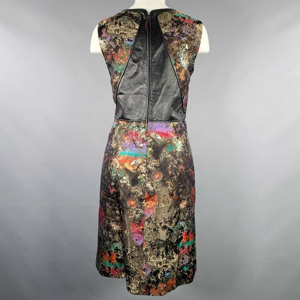 J.Mendel Black Multi Color Silk Blend Marbled Lam… - image 3