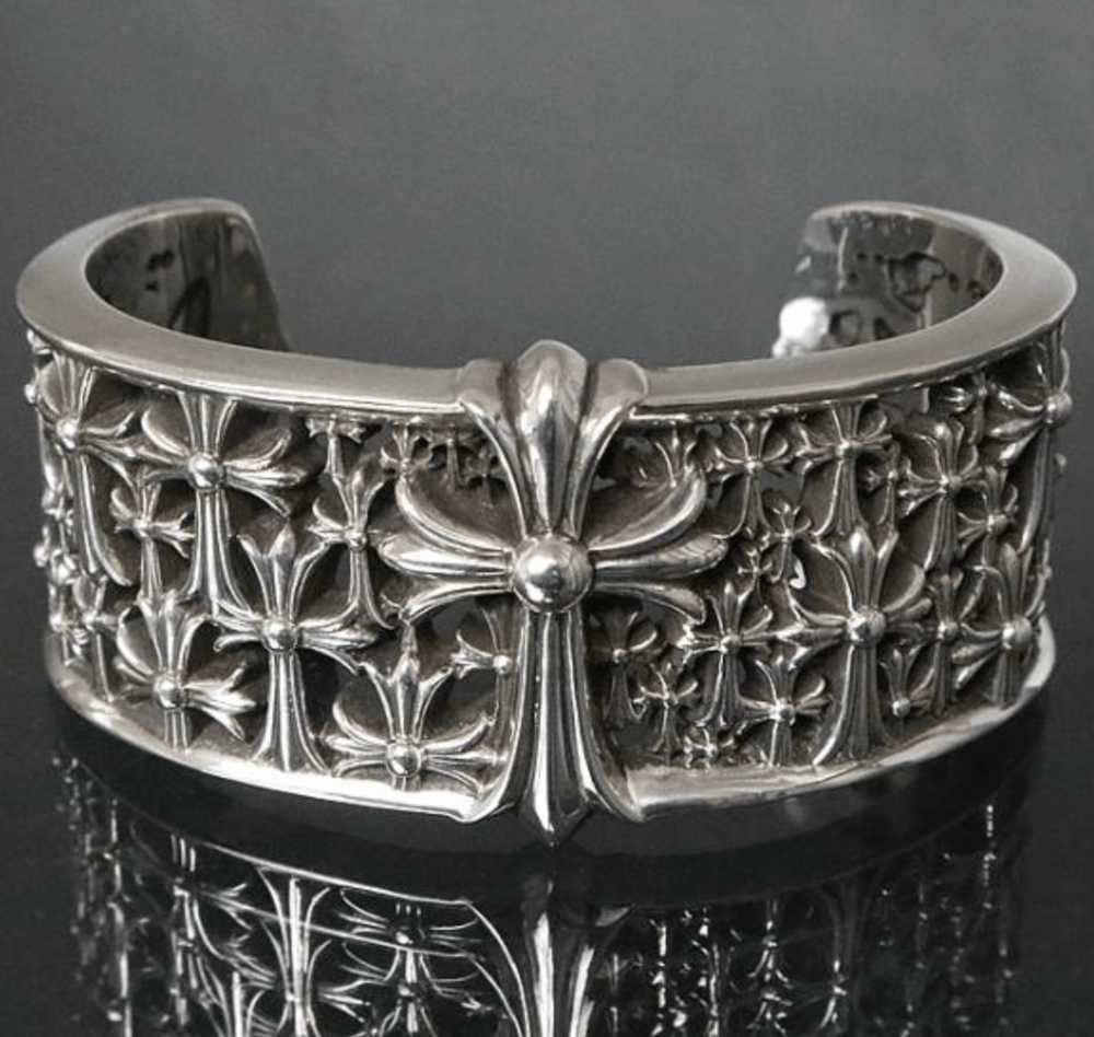 Chrome Hearts Cemetery Cuff Bangle Bracelet Silver - image 3