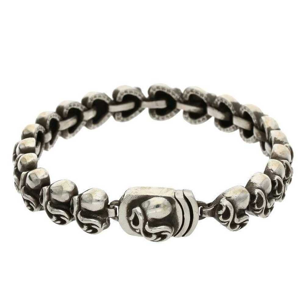 Chrome Hearts Silver Heart Link Bracelet - image 1