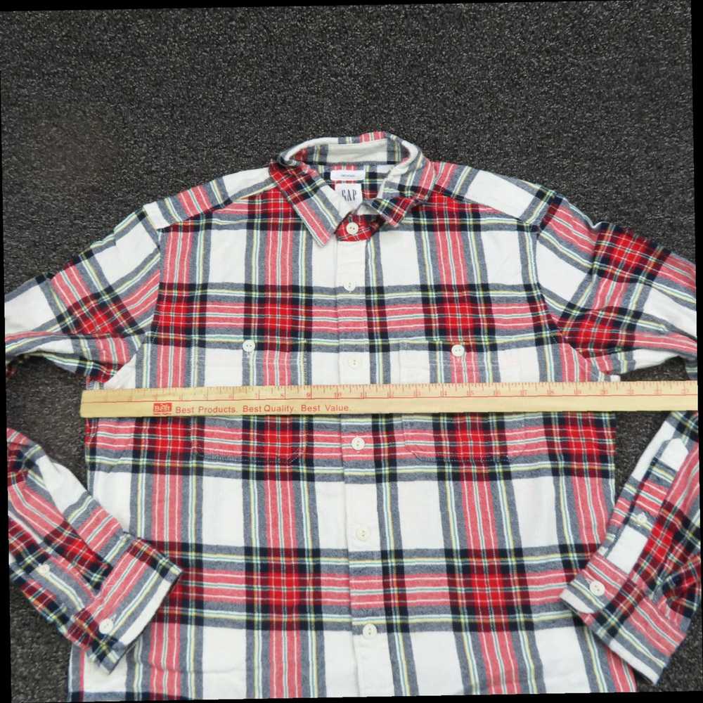 Gap Authentic Red Black and White Plaid Pattern S… - image 2