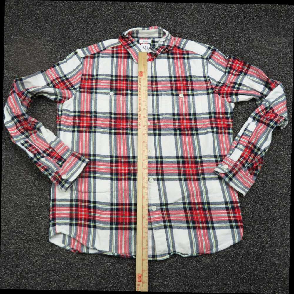 Gap Authentic Red Black and White Plaid Pattern S… - image 4