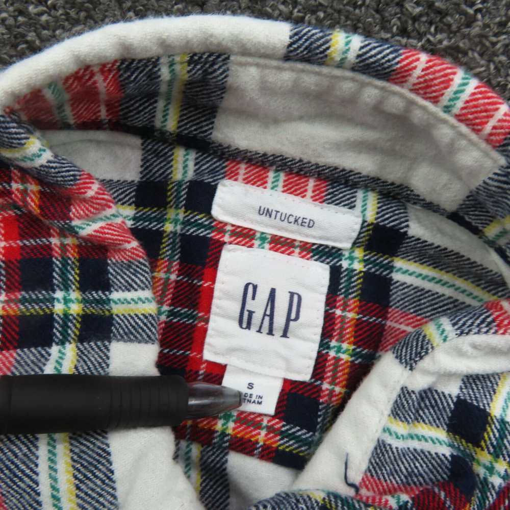 Gap Authentic Red Black and White Plaid Pattern S… - image 7