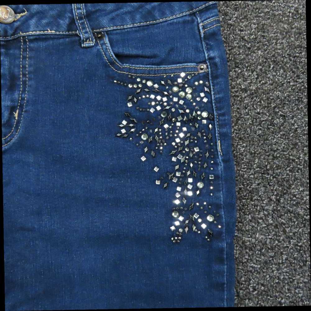 Vintage Blue Studded Denim Straight Cut Casual La… - image 4