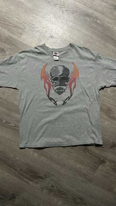 Harley Davidson Vintage Y2K Harley skull t-shirt