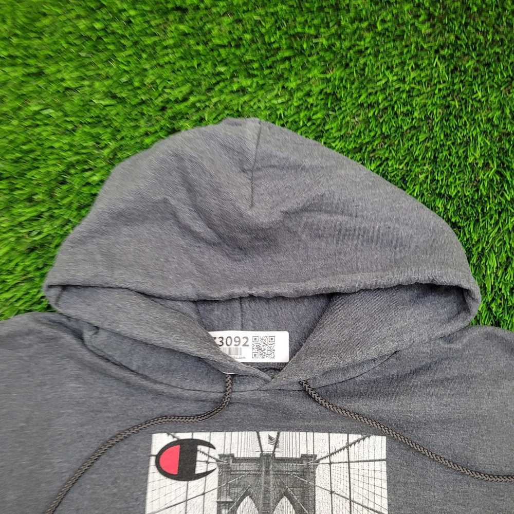 Champion Brooklyn New-York Hoodie Large 22x25 Gray - image 10