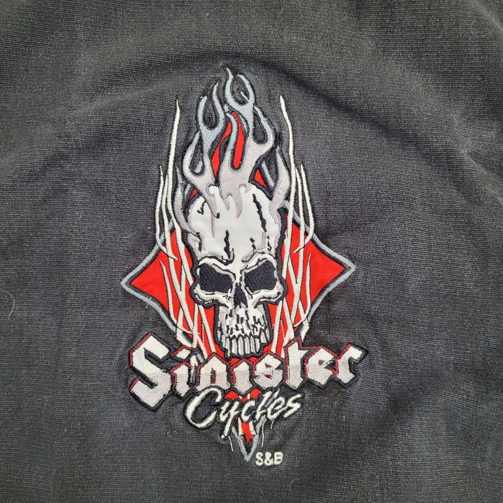 Other Biker Skull Sweatshirt Large 22x27 Faded Bl… - image 12