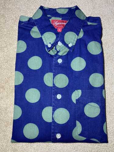 Supreme polka dot selling denim button up size M