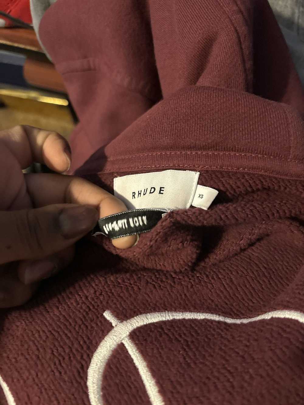 Rhude Rhude zip up jacket burgundy - image 3