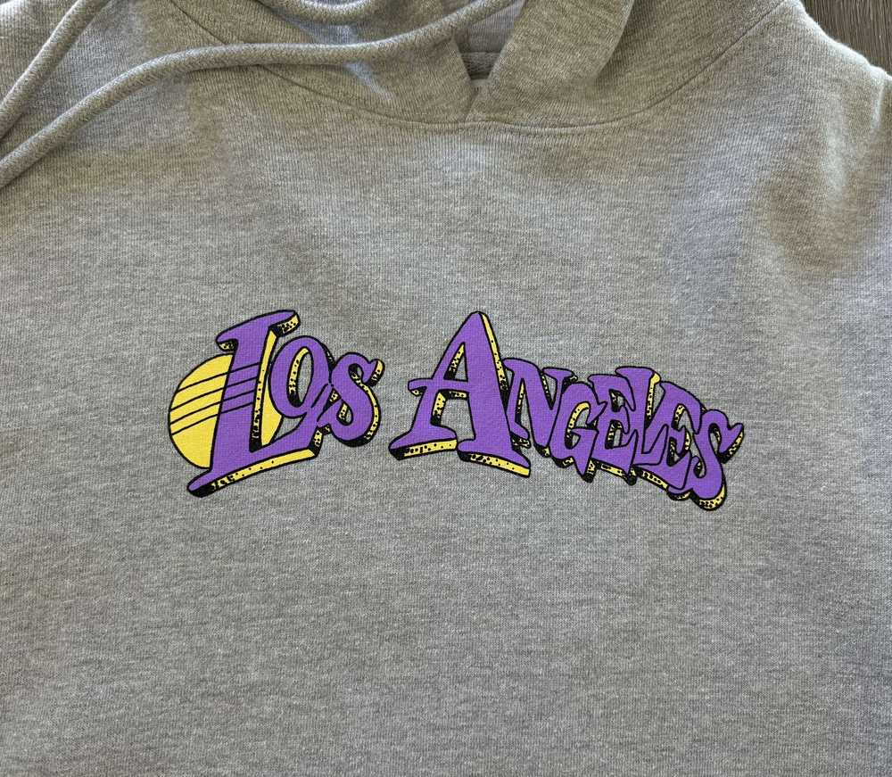 NBA Vintage Style LA Lakers Legends Cartoon Hoodie - image 4