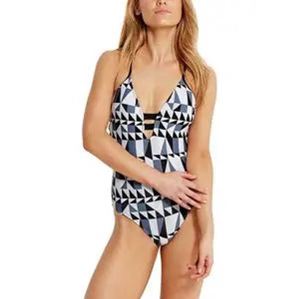 Seafolly Jagged Geo Deep V Maillot One Piece Swim… - image 1