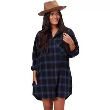 Basin and Range Plaid Flannel Shirt Dress - image 1