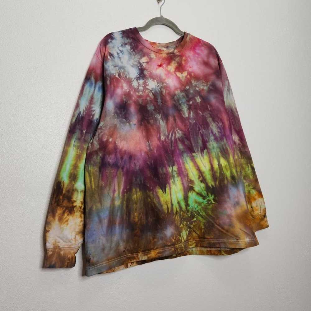 George Custom SNOW Tie Dye Long Sleeve Hippie Gro… - image 2