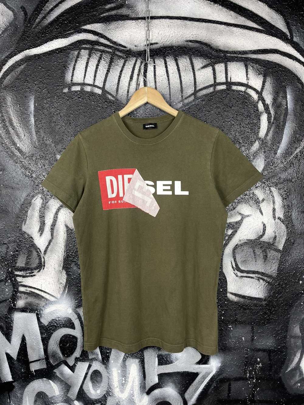 Diesel × Streetwear × Vintage Diesel Box Logo T-S… - image 2