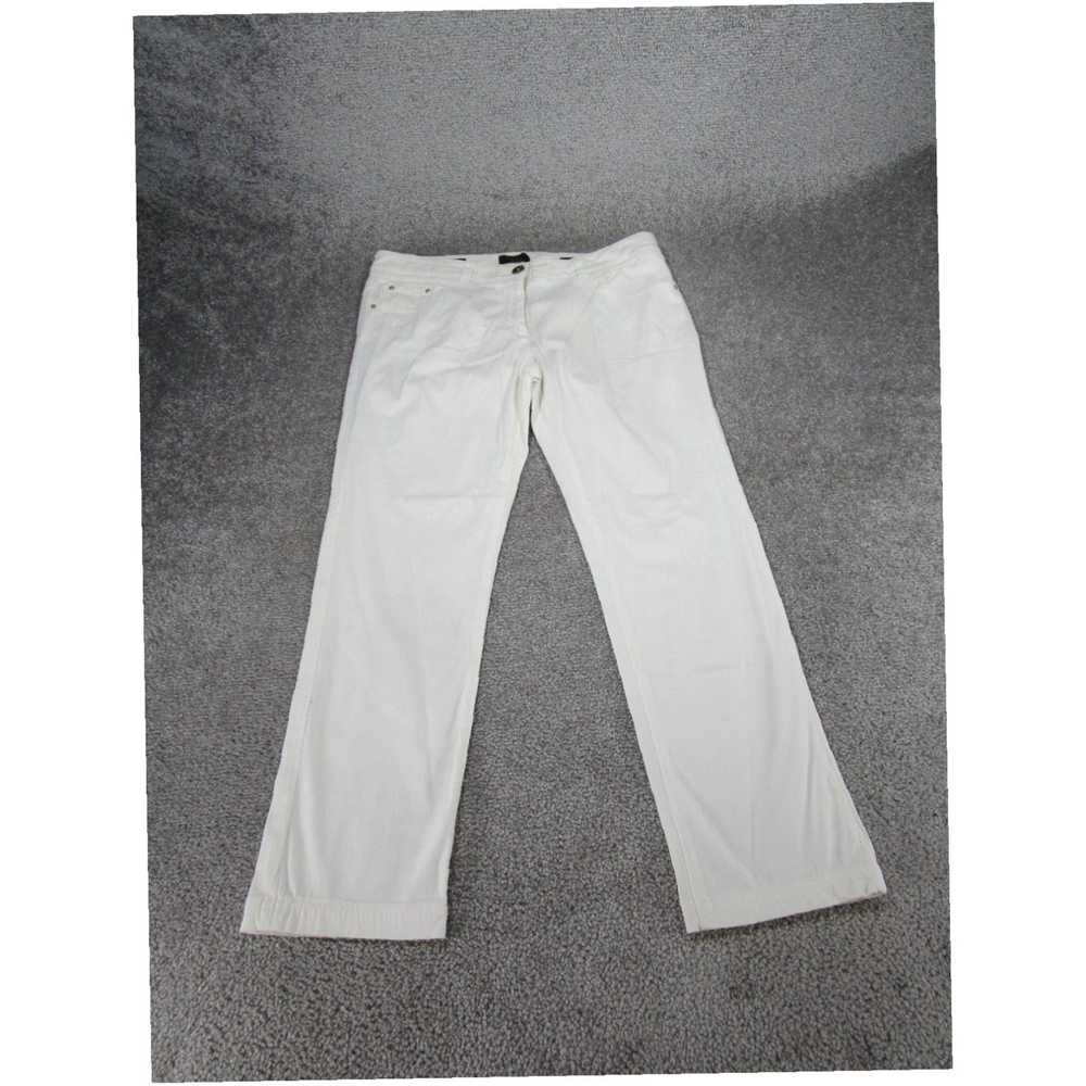 Peserico Peserico White Cotton Blend Slim Fit Pan… - image 1