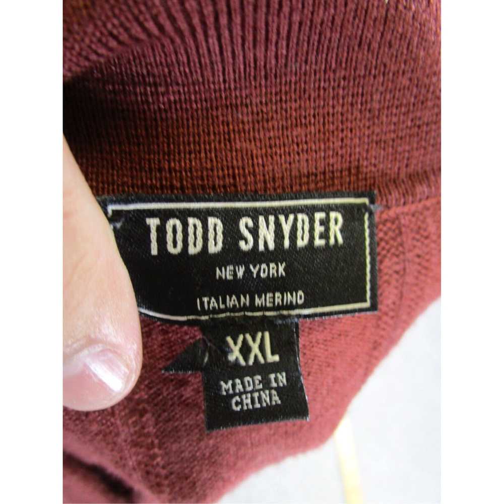 Todd Snyder Luxurious Burgundy Red Merino Wool Kn… - image 6