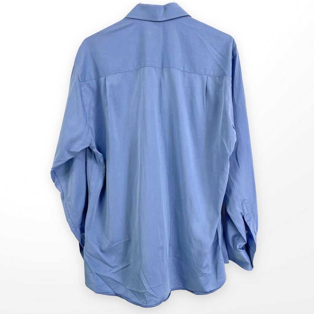 Ike Behar IKE BEHAR Blue Woven Long Sleeve Button… - image 2