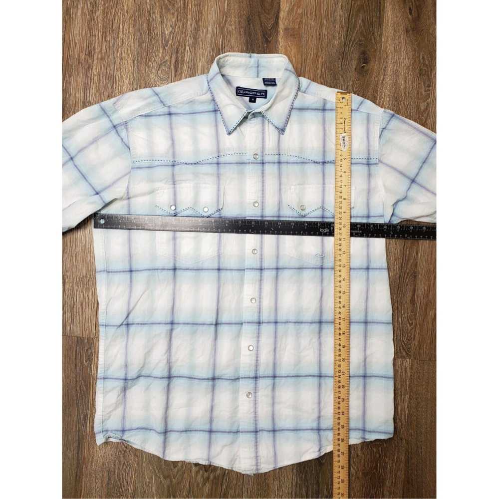 Roper Authentic Blue Plaid Patterned 100 Percent … - image 3